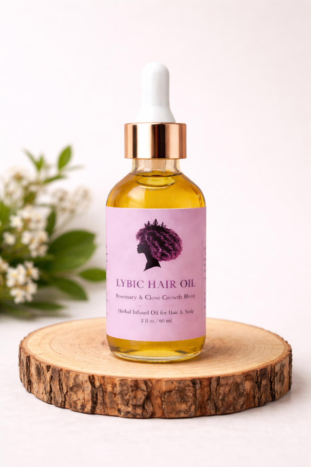 Lybic Hair Oil – Rosemary & Clove Growth Blend (2 fl oz / 60 ml)